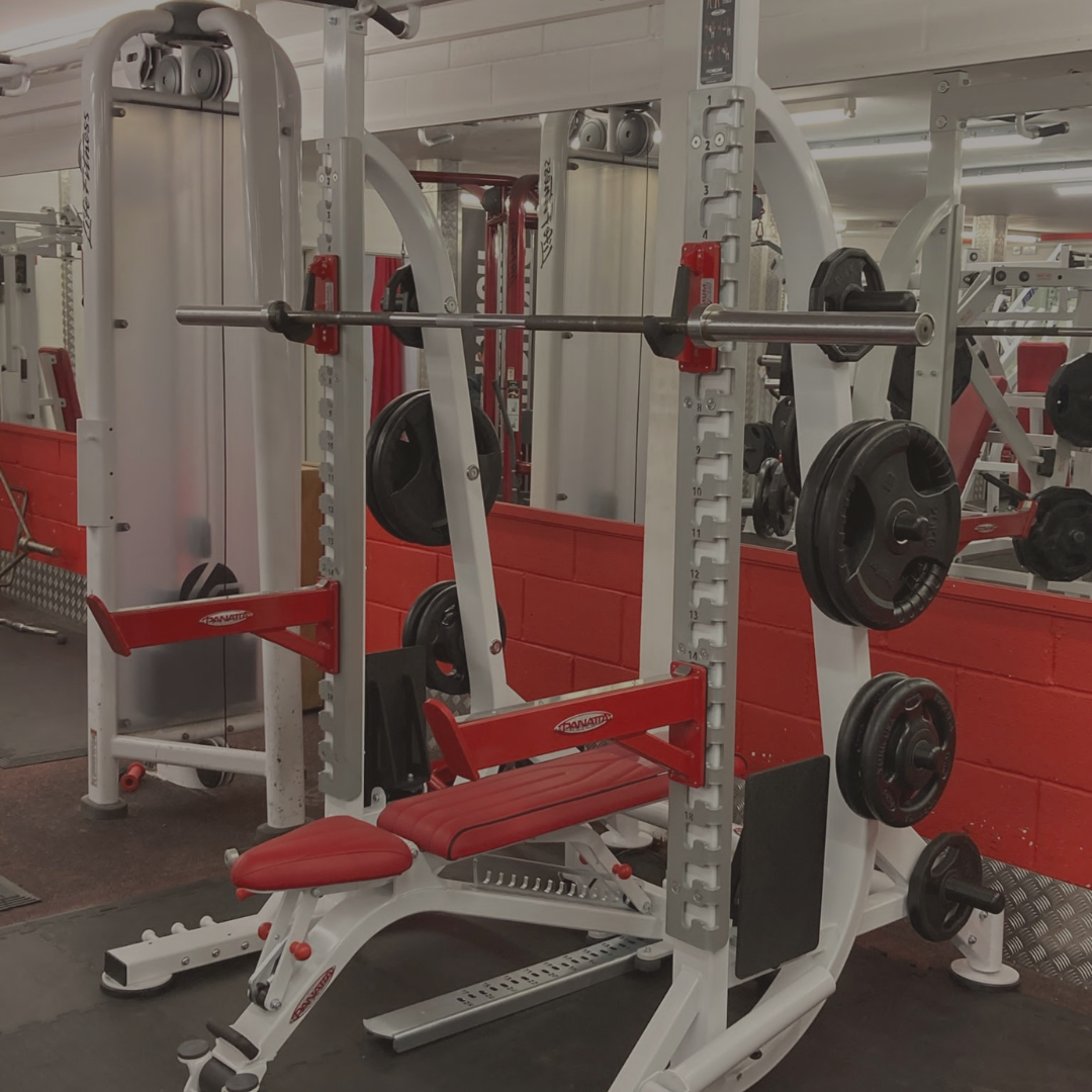 Angle Of Half rack In Weight Training Room