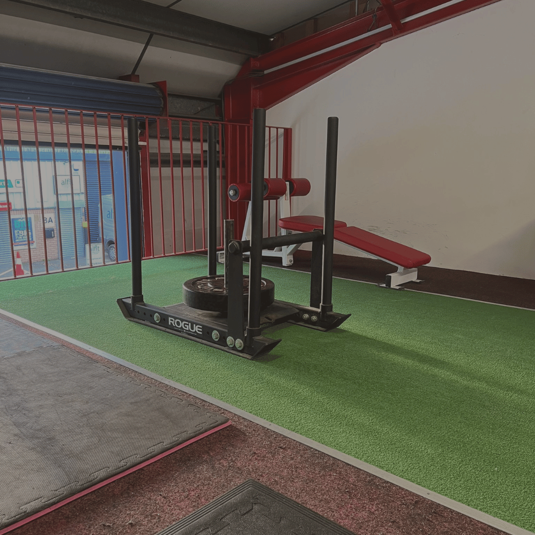 Sled Pull In functional Fitness Room