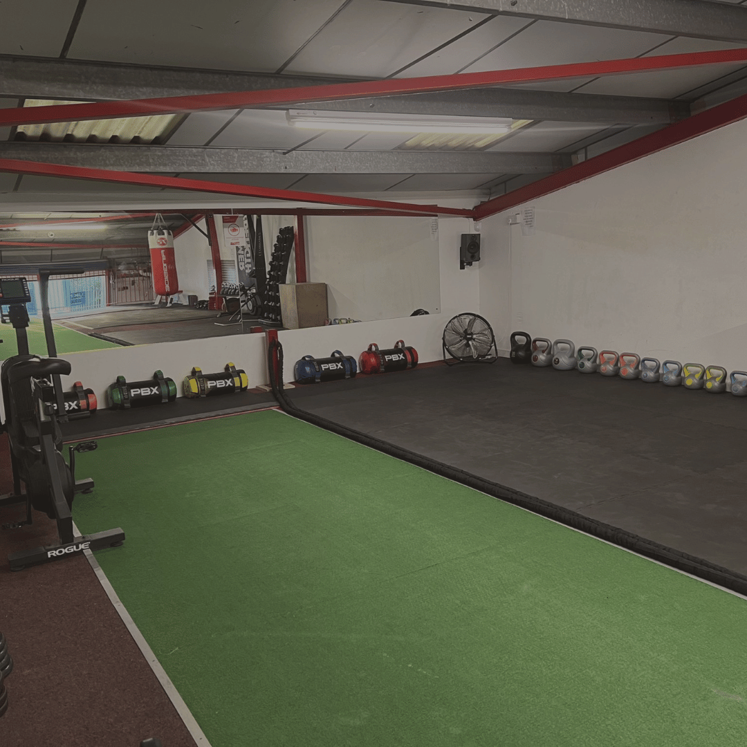 Training area and kettlebells in Functional Fitness Room