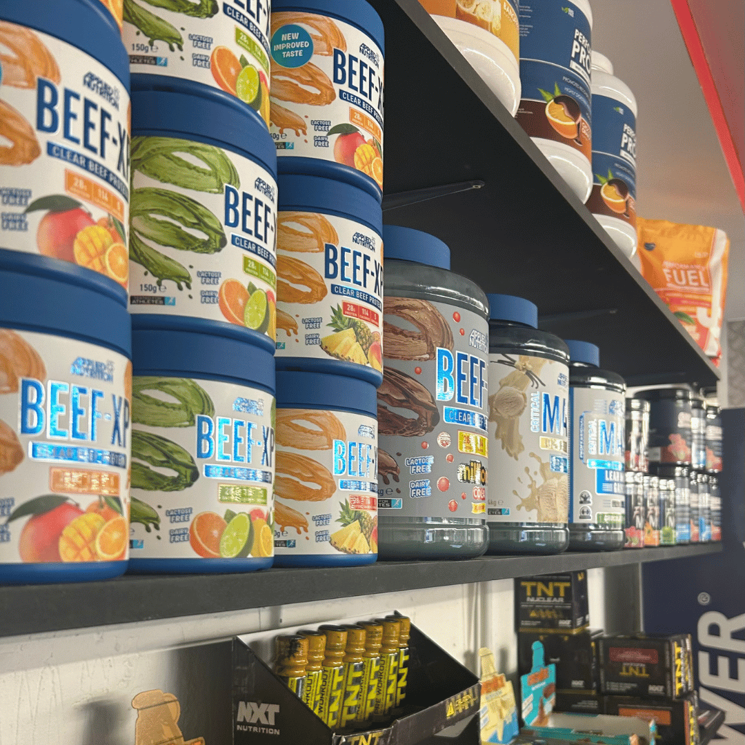 angle of beef xp on shelf